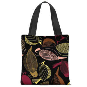 Tas Tote Fullprint birdie