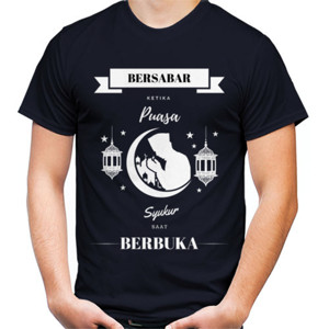 Kaos Kaos puasa pria lengan pendek biru navy