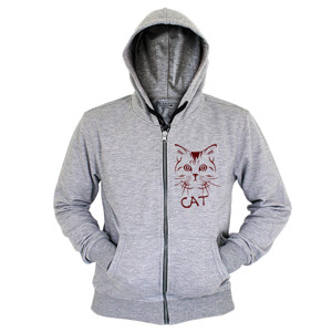 Hoodie Zipper Logo Kucing