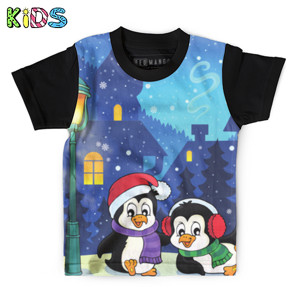 Kaos Anak Full-Print Penguin 3