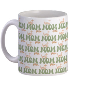 Mug Corak Pola Best Mom Ever