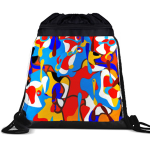 Tas Serut Tas Serut dengan Lukisan Batik Abstrak 