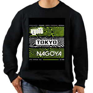 Jaket Sweater Kyoto Tokyo Nagoya Green