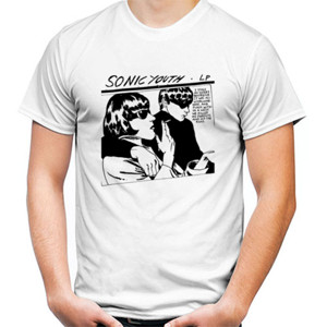 Kaos Sonic Youth Band White Unisex Pria Wanita T-Shirt