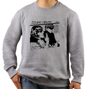 Jaket Sweater Sonic Youth Band White Unisex Pria Wanita T-Shirt