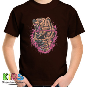 Kaos Beruang coklat Meraung