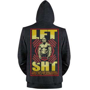 Jaket Hoodie LFT SHT GYM print belakang