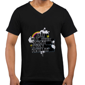 Kaos  Design Mulai Hari Dengan Bismillah