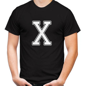 Kaos Kaos Hitam Huruf X Keren