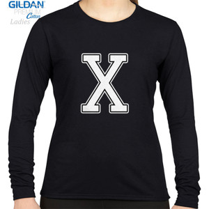 Kaos Kaos Hitam Huruf X Keren