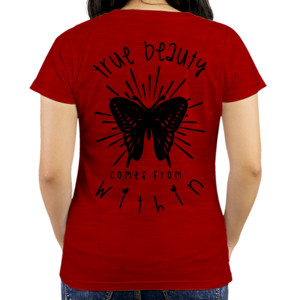 Kaos TRUE BEAUTY COMES FROM WITHIN back print