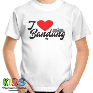 Kaos I love bandung white