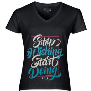Kaos Motivasi - Stop Wishing Start Doing