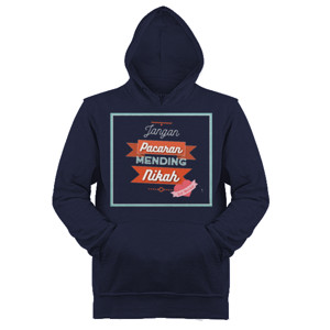 Jaket Hoodie Kaos Islami "Jangan Pacaran"