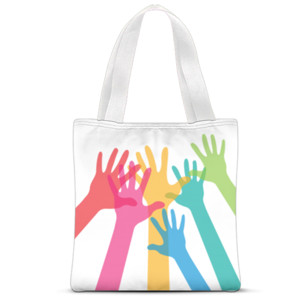 Tas Tote Fullprint Kumpulan tangan