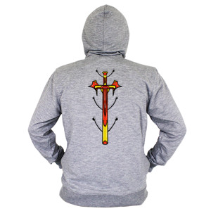 Hoodie Zipper Red sword
