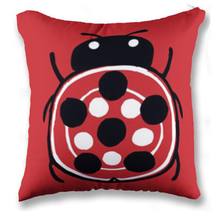 Bantal Kotak Kumbang Merah