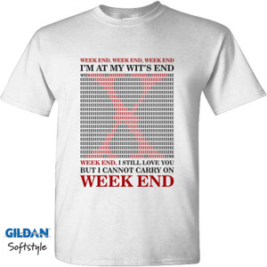 Kaos X Japan Week End Black Red Design