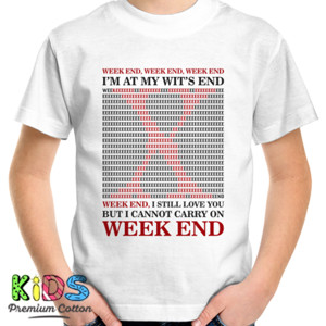Kaos X Japan Week End Black Red Design