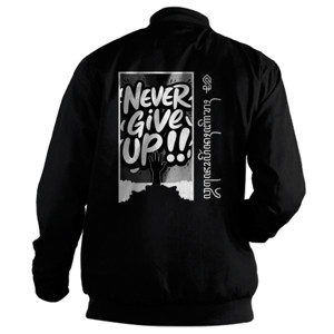 Jaket Bomber Never Give Up Andeska