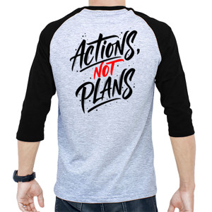 Kaos Raglan No Talk Just Do T-Shirt