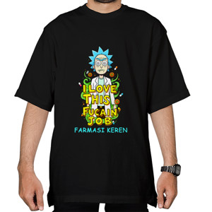 Kaos Oversize KAOS FARMASI - I LOVE THIS JOB