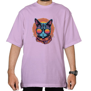 Kaos Oversize Kucing Retro