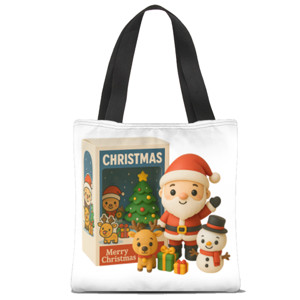 Tas Tote Fullprint Adorable Holiday Squad: Santa's Christmas Magic Co