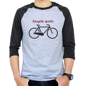 Kaos Raglan bicycle sports
