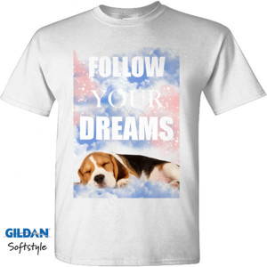 Kaos BEAGLE FOLLOW YOUR DREAM KAOS ANJING