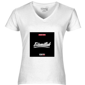 Kaos Kaos dakwah lettering Start With Bismillah