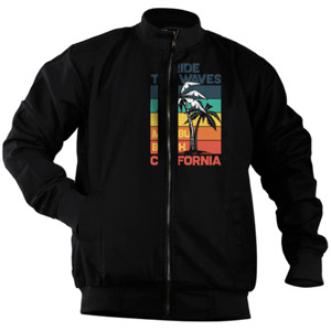 Jaket Bomber Ride The Waves Malibu Beach California