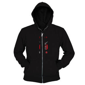 Hoodie Zipper Desain Tema Robot