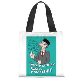Tas Tote Fullprint politishit bag