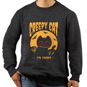Jaket Sweater Halloween Creepy cat
