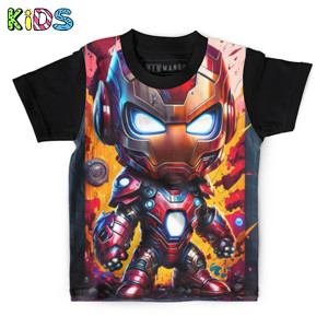 Kaos Anak Full-Print Avenger Kid Ironman