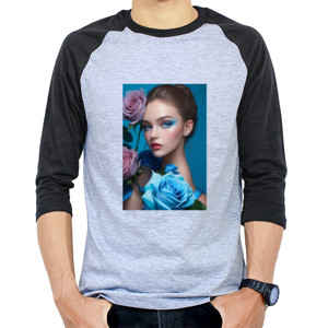 Kaos Raglan Blue Rose Series 02