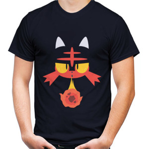 Kaos POK003 - Litten Face Blow Tees