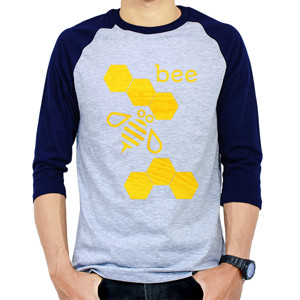 Kaos Raglan Kaos custom bee