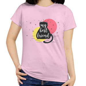 Kaos Kaos wanita cat is my best friend