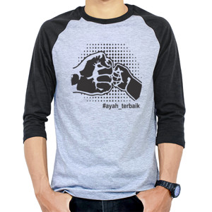 Kaos Raglan ayah terbaik