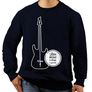 Jaket Sweater Listen Music