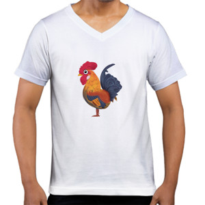 Kaos  Rooster - V-neck Pria by Co_mbro