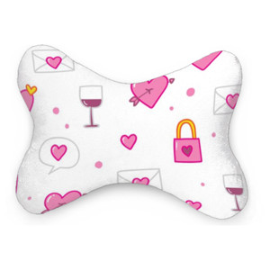 Bantal Mobil Valentine Seamless Pattern