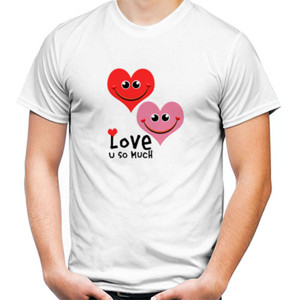 Kaos Happy Valentine's Day - Love you so Much T Shirt
