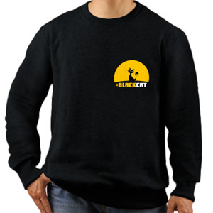 Jaket Sweater Black Cat (Depan-Kecil)