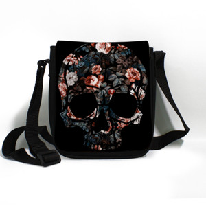 Tas Selempang A Skull of Flowers