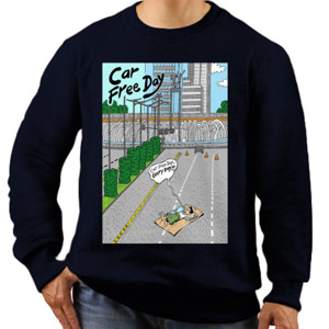 Jaket Sweater Car Free Day Everyday