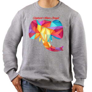 Jaket Sweater Kaos Elephant Never Forget