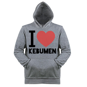 Jaket Hoodie Kaos I Love Kebumen - Bisa Custom